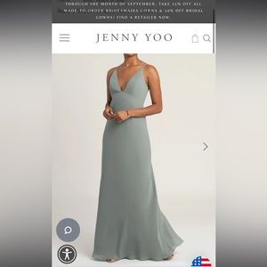Jenny Yoo Jude Moss Chiffon dress